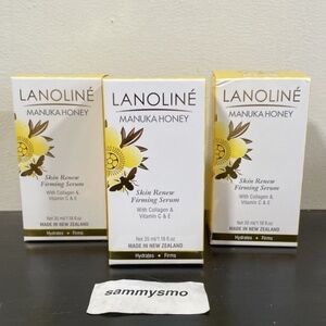 Lanoline Manuka Honey Firming Serum, Collagen + Vitamins C & E- 1.18 fl.oz x3